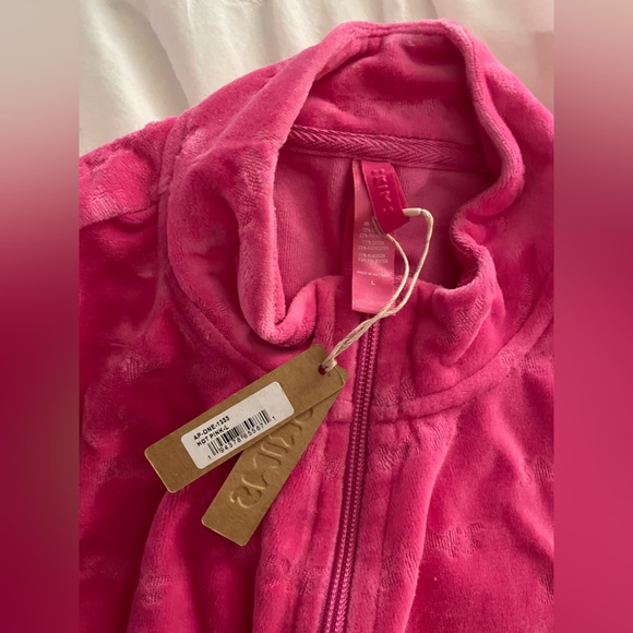 HOT PINK SKIMS VELOUR ROMPER (sold out) - Picture 3 of 3